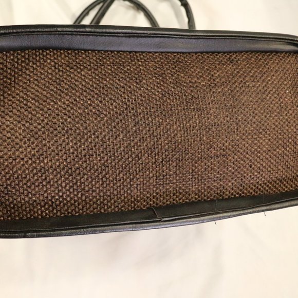 WOVEN BEADED BROWN SATCHEL PURSE Os - Picture 11 of 11